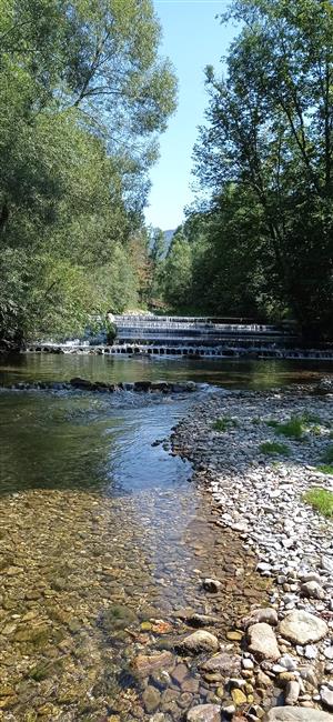 Modifikácie v štruktúre toku - Belá, pri rybníku smer Kubíková
