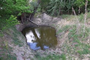 Pohľad na jedno z jazierok, JV časťi TML Akomáň, foto: 6.5.2026, J.Lengyel.
