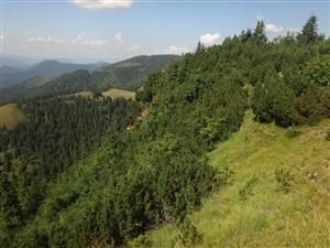 celkový pohľad z vrcholu