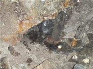 Zaľadnený prechod do hlavnej časti bane