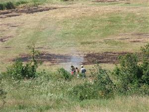 Pohľad na biotop, vypaľovanie rómskymi obyvateľmi
