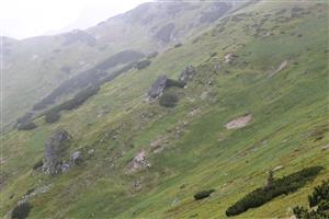 pohľad z TML smerom na Červené vrchy, kde  je karbonátové podložie 