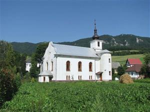 kostol v obci Súľov - Hradná (bývalá lokalita s kolóniou Rhinolophus hipposideros)