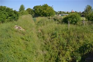 Stredná časť TML Lesenice, Lesenický potok nad hradskou Chrastnice - Lesenice, nekosené brehy.
