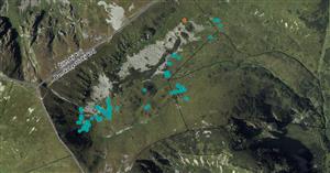 zamerané nory s GPS