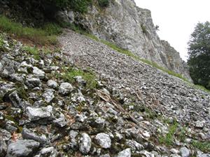 Vysoká nespevnené sutiny