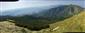 Panoramatický pohľad na mapovani TML kde vidno celý biotop hraničiaci s alpínskymi vápnomilnými trávnikmi hore a horskými smrečinami v nižších nadmorských výškach