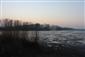 Pohľad na TML Číčovské rybníky (južný rybník), zimný aspekt. Foto: 10.1.2020, J.Lengyel.