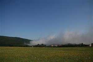 Detailný pohľad na centrálnu časť biotopu s československým bunkrom v pozadí