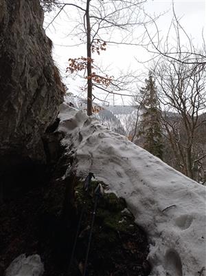pohľad zo vstupného portálu Jaskyne Javorina