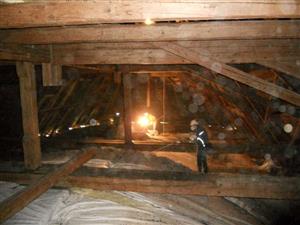 interiér podkrovia kostola